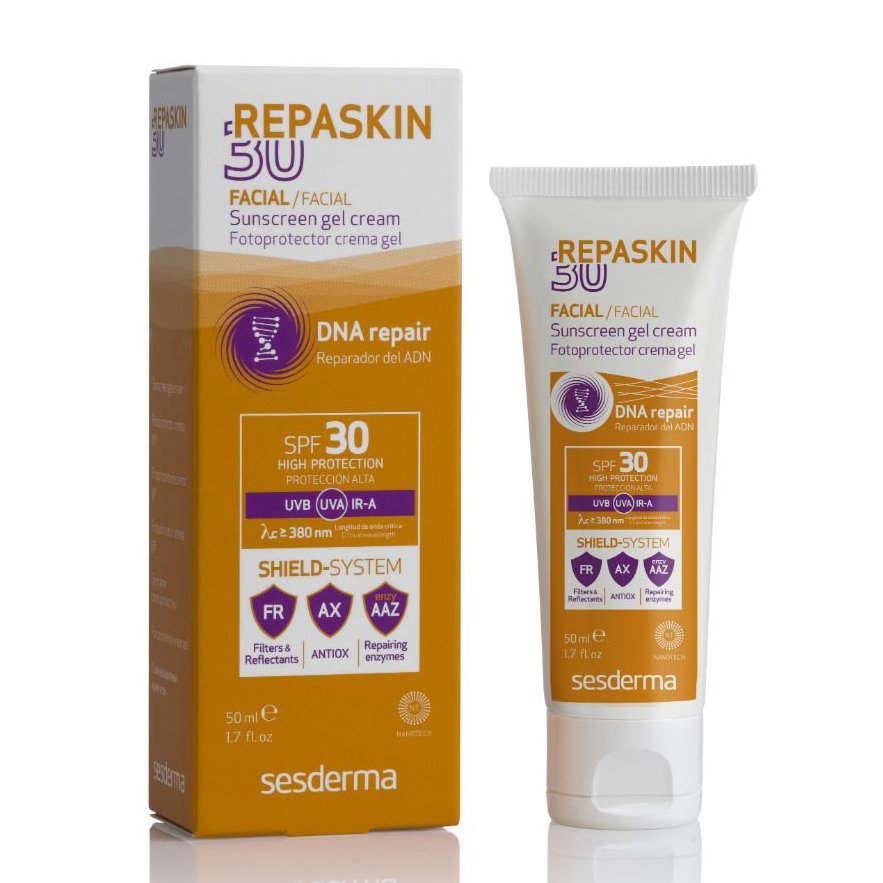 Сонцезахисний крем-гель для обличчя SPF 30 Sesderma Repaskin Fotoprotector Facial SPF 30 50 мл - основне фото
