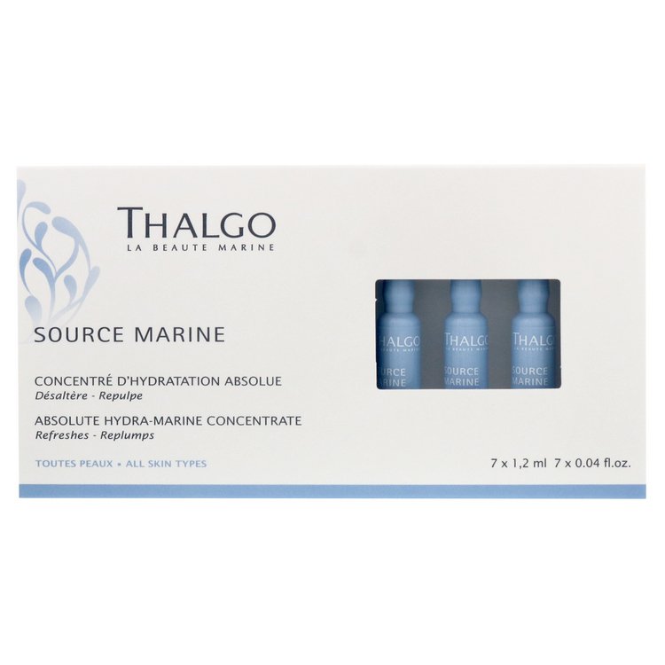 Зволожувальний стимулювальний концентрат THALGO Source Marine Rehydrating Booster Ampoules 7*1,2 мл - основне фото