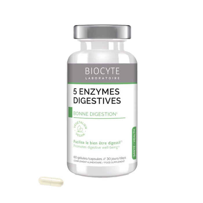 Харчова добавка для покращення травлення Biocyte 5 Enzymes 60 шт - основне фото