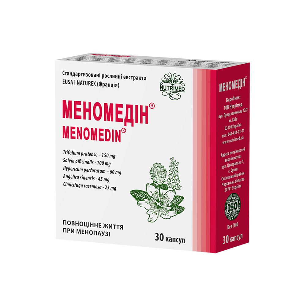Комплекс при менопаузі Меномедін Menomedin 30 шт - основне фото