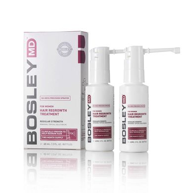 Спрей з міноксидилом 2% для відновлення росту волосся у жінок BosleyMD Hair Regrowth Treatment Sprayer for Women 2х60 мл - основне фото
