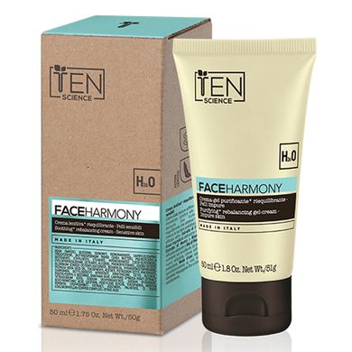 Балансувальний крем-гель для проблемної шкіри Ten Science Face Harmony Purifying Rebalancing Gel-Cream For Impure Skin 50 мл - основне фото