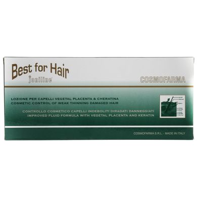 Лосьйон для волосся з екстрактом рослинної плаценти Cosmofarma JoniLine Classic Best For Hair Lotion With Vegetal Placenta Extracts 10 x 8 мл - основне фото