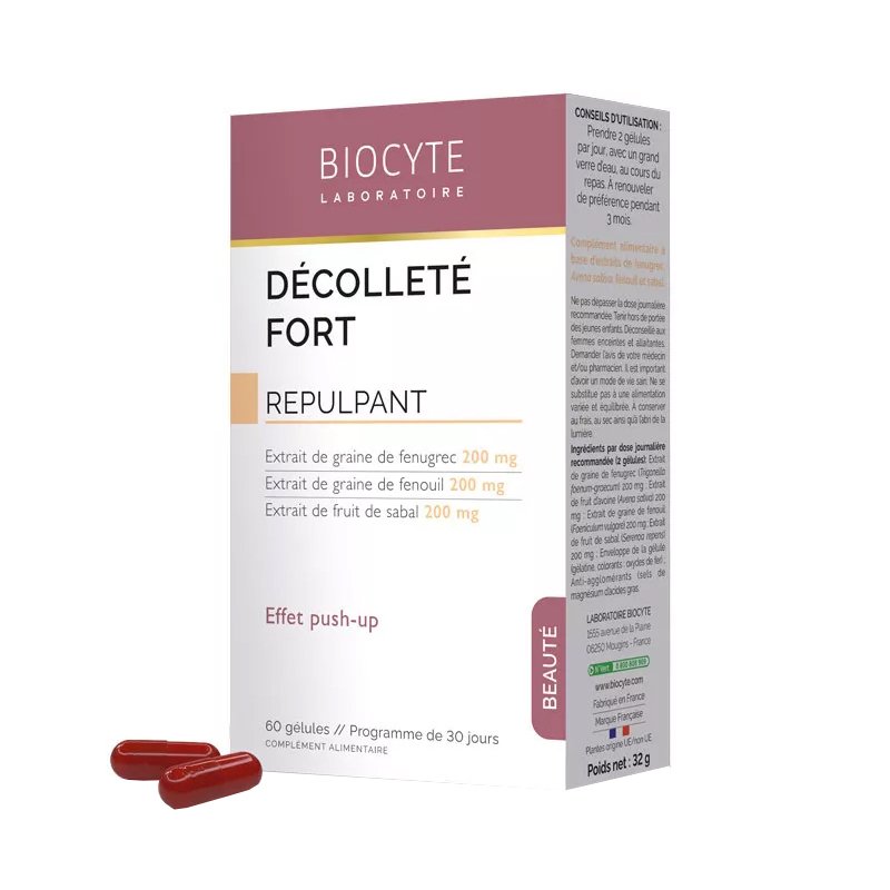 Пищевая добавка для ухода за кожей в зоне декольте Biocyte Decollete Fort 60 шт - основное фото