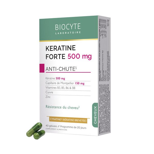 Харчова добавка для зміцнення волосся Biocyte Keratine Forte Anti-Chute 40 шт - основне фото