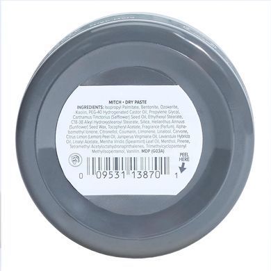 Чоловіча суха паста для укладання волосся Paul Mitchell Mitch Dry Paste Texture Clay 85 мл - основне фото