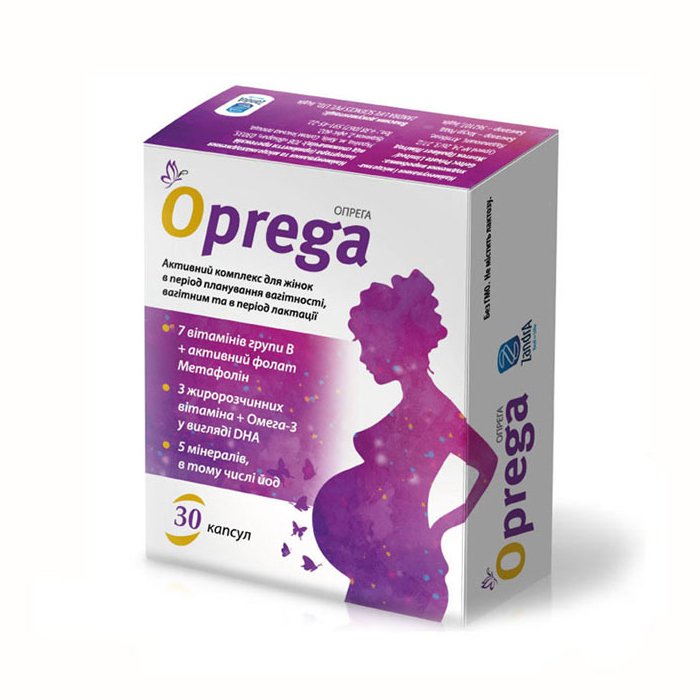 Витамины для беременных и кормящих Опрега Oprega 30 шт - основное фото