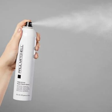 Швидковисихаючий лак для волосся з сильною фіксацією Paul Mitchell Firm Hold Super Clean Extra Hairspray 300 мл - основне фото