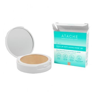 Антивозрастной солнцезащитный кушон Atache Be Sun Make Up Anti-Aging Dore SPF 50+ 12 г - основное фото