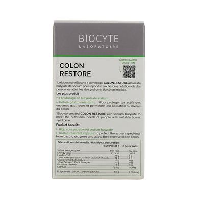 Харчова добавка при синдромі подразненого кишківника Biocyte Colon Restore 30 шт - основне фото