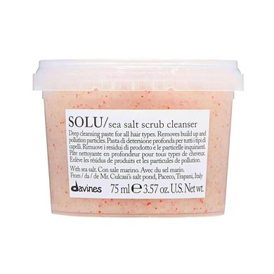 Очищувальна паста-скраб з морською сіллю Davines Solu Sea Salt Scrub Cleanser 75 мл - основне фото