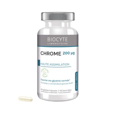 Харчова добавка для покращення процесів обміну Biocyte Cr Chrome 60 шт - основне фото