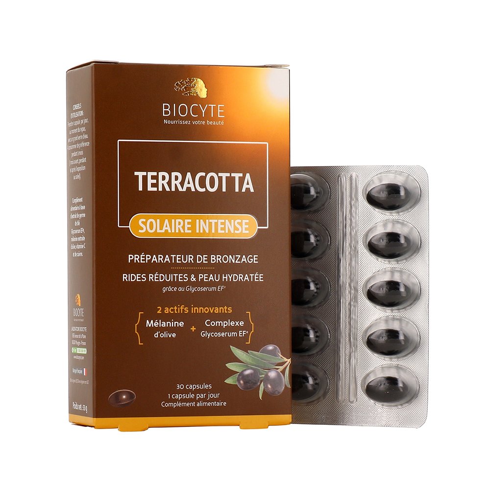 Харчова добавка для підготовки до засмаги Biocyte Terracotta Solar Intense 30 шт - основне фото