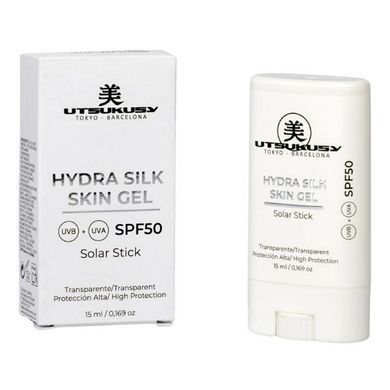 Сонцезахисний прозорий гель-стік UTSUKUSY Hydra Silk Skin Gel SPF 50 Solar Stick 15 мл - основне фото