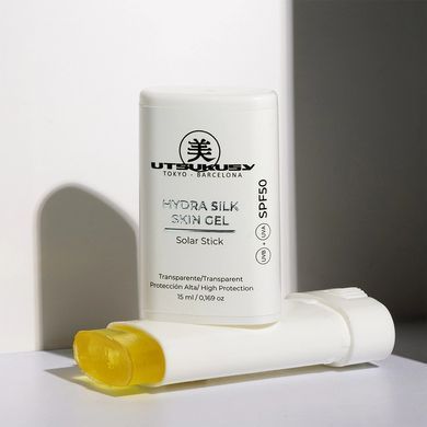 Сонцезахисний прозорий гель-стік UTSUKUSY Hydra Silk Skin Gel SPF 50 Solar Stick 15 мл - основне фото