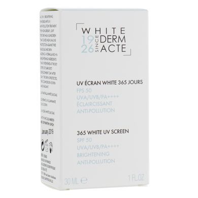 Освітлювальний захисний крем 365 днів SPF 50 Academie White Derm Acte 365 White UV Screen SPF 50 UVA/UVB/PA++++ 30 мл - основне фото