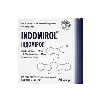 Комплекс для стабілізації роботи жіночої статевої та репродуктивної системи Індомірол Indomirol 60 шт - основне фото