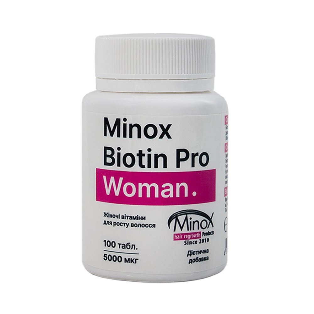 Женские витамины для роста волос MinoX Biotin Pro Woman 100 шт - основное фото