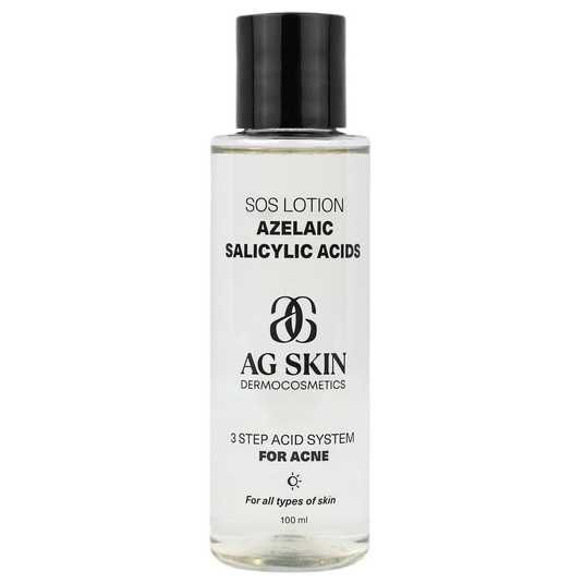 ᐉ AG SKIN 3 Step Acid System For Acne SOS Lotion Azelaic