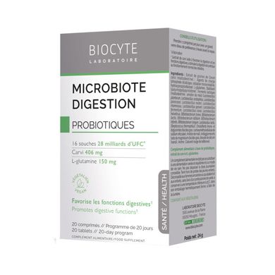 Харчова добавка для травлення Biocyte Microbiote Digestion 20 шт - основне фото