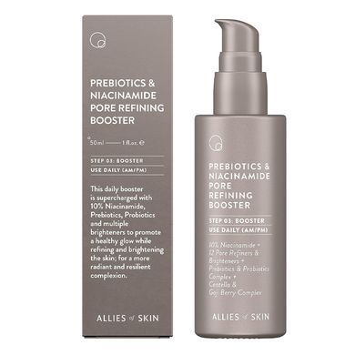 Бустер с пребиотиками и ниацинамидом Allies of Skin Prebiotics & Niacinamide Pore Refining Booster, 50 мл - основное фото
