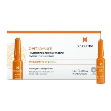 Ревитализирующая ампульная сыворотка Sesderma C-Vit Advance Ampoules 10x1,5 мл - основное фото