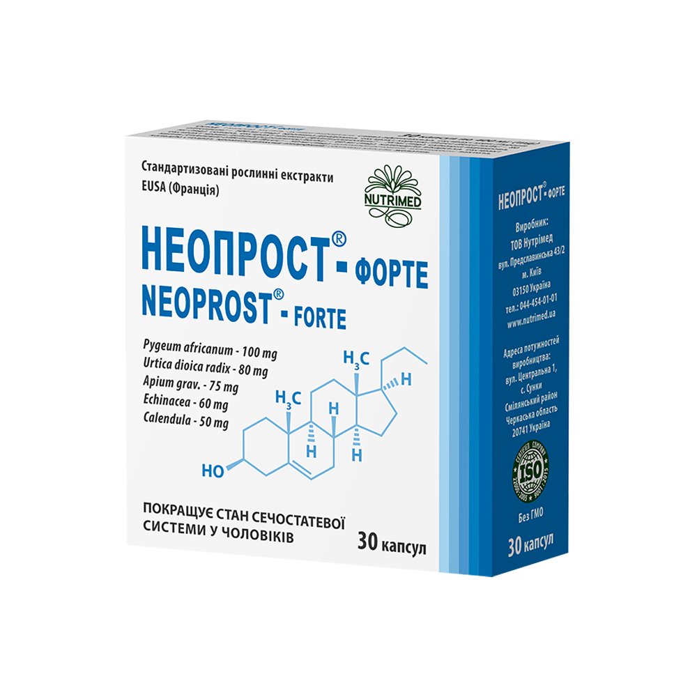 Комплекс для лечения заболеваний простаты Неопрост-форте Neoprost-Forte 30 шт - основное фото