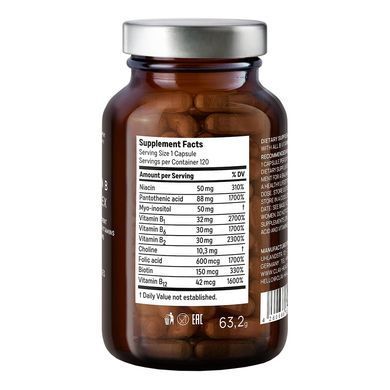 Комплекс вітамінів B CLAV Vitamin B Komplex 120 шт - основне фото
