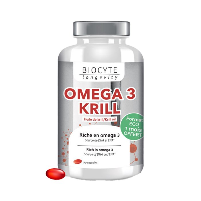 Пищевая добавка для улучшения общего состояния организма Biocyte Omega 3 Krill 90 шт - основное фото