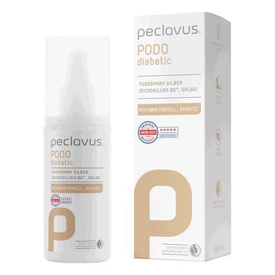 Спрей для ніг з сріблом Peclavus PODOdiabetic Fusspray Silber 150 мл - основне фото