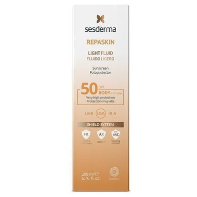 Солнцезащитный флюид для тела Sesderma Repaskin Light Fluid Body Sunscreen SPF50 200 мл - основное фото