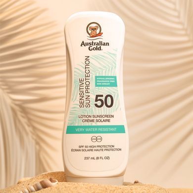 Солнцезащитный лосьон для тела Australian Gold Sensitive Skin Sun Protection Lotion SPF 50 237 мл - основное фото