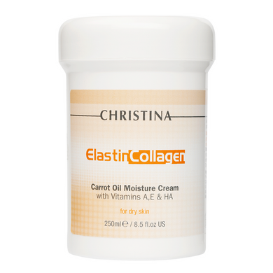 Увлажняющий крем для сухой кожи «Эластин, коллаген, морковное масло» Christina Elastin Collagen Carrot Oil Moisture Cream 250 мл - основное фото