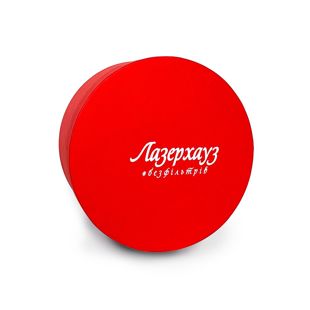 Подарочная упаковка Лазерхауз красная круглая - основное фото