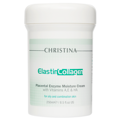 Крем для жирной и комбинированной кожи «Эластин, коллаген, плацента, энзимы» Christina Elastin Collagen Placental Enzyme Moisture Cream 250 мл - основное фото