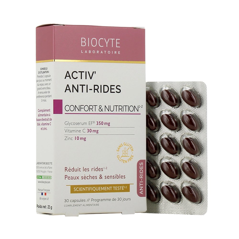 Антивозрастная пищевая добавка Biocyte Activ' Anti-rides 30 шт - основное фото