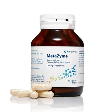 Дієтична добавка для покращення роботи ШКТ Metagenics Metazyme 90 капсул - основне фото